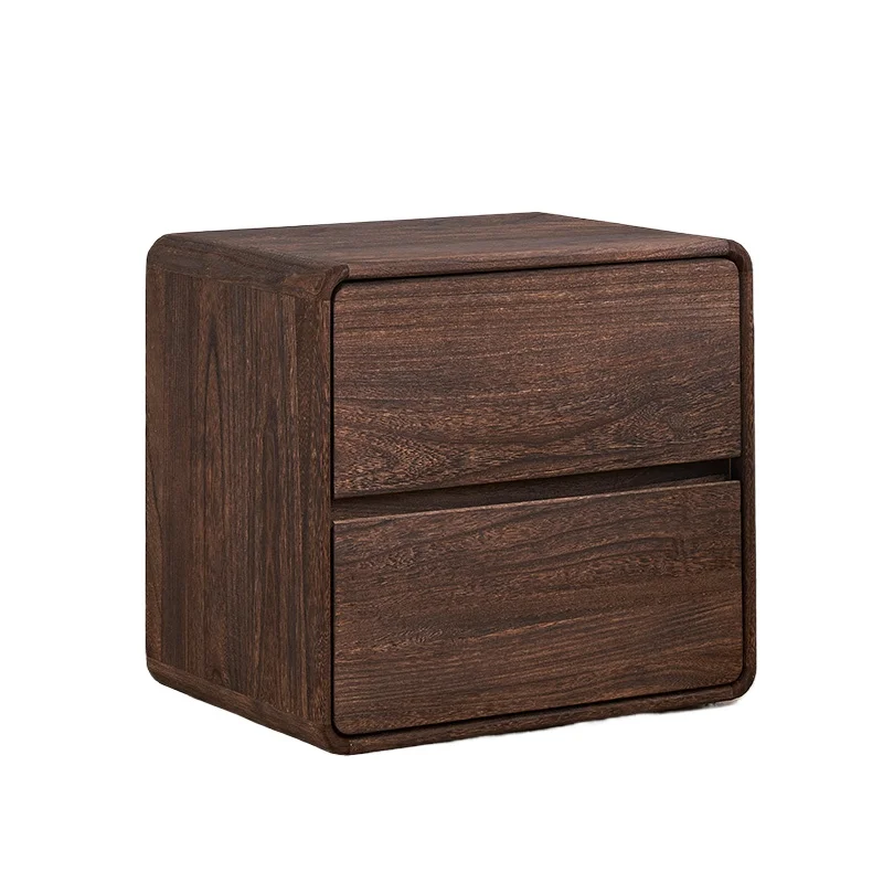 

Bedside table All solid wood household bedroom locker storage bedside small cabinet drawer type
