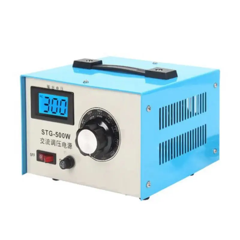 STG 500W 220v Variac Regulator Automatic Voltage Adjustable Regulators Stabilizers Servo Motor 500W