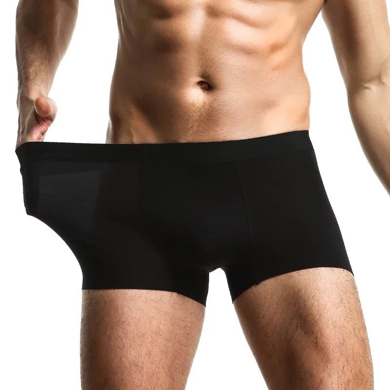 

2PCSMen's underwear, men's four-cornered pants, scrotal support, sports breathable and antibacterial shorts, large-sized flat-co