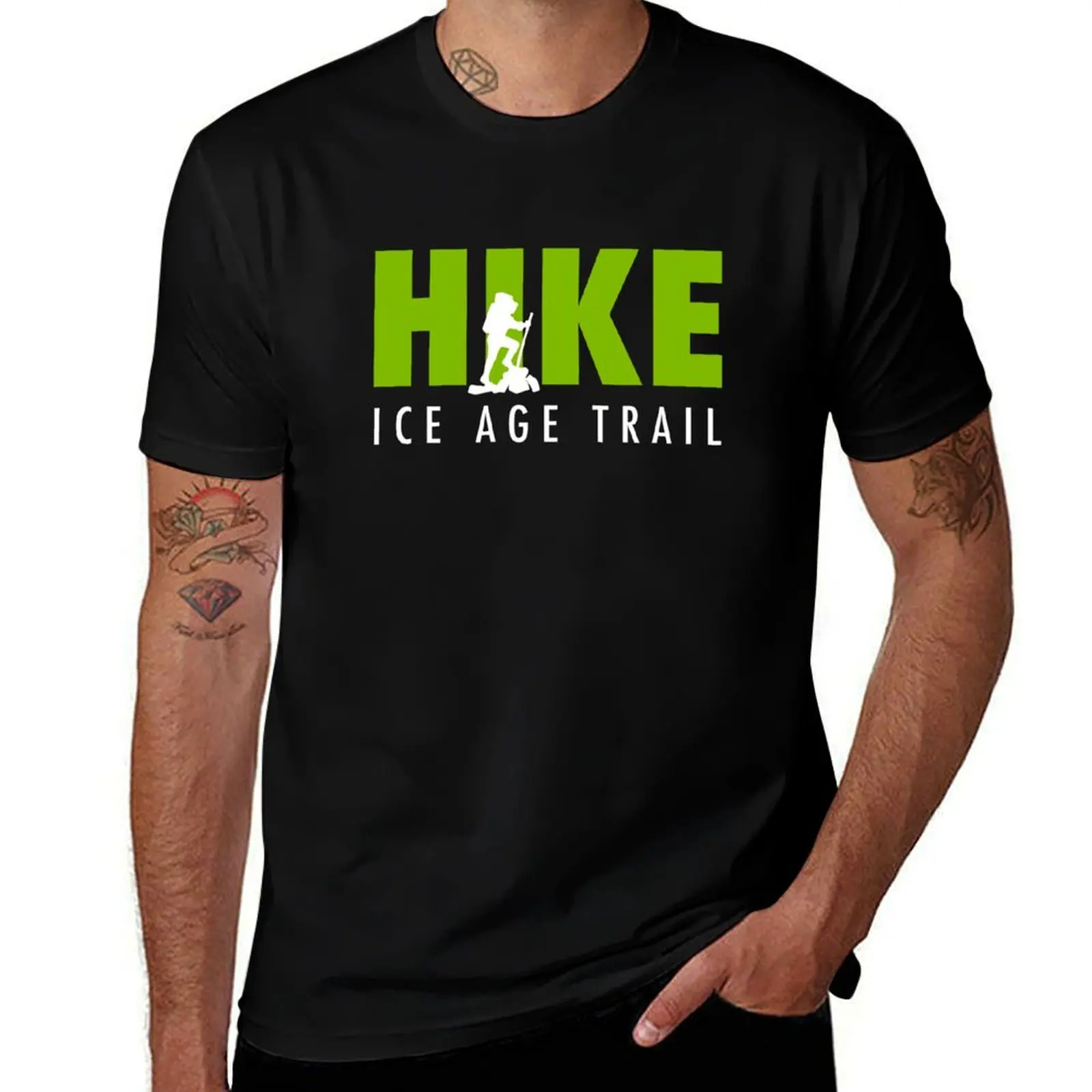 

Hike Ice Age Trail - National Scenic Trail T-Shirt oversized graphic tee korean fashion tops plain t shirts men
