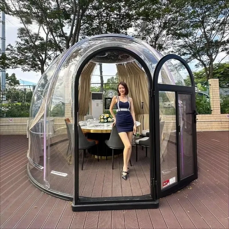 Factory Price Modern Luxury Bubble House Transparent PC Dome Glamping Tent For Hotel Resorts