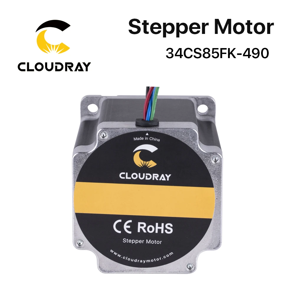 Nema 34 Silnik krokowy 112 mm 2-fazowy 8,5 Nm 4,9 A 4-przewodowy silnik krokowy o wysokim momencie obrotowym (34CS85FK-490) do frezarki do