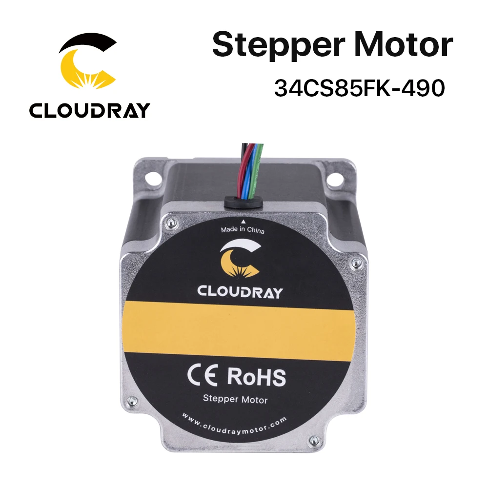 Imagem -02 - Nema 34 Stepper Motor para Fresadora de Gravação Cnc 4-lead High Torque 112 mm Phase 8.5n.m 4.9a 34cs85fk490