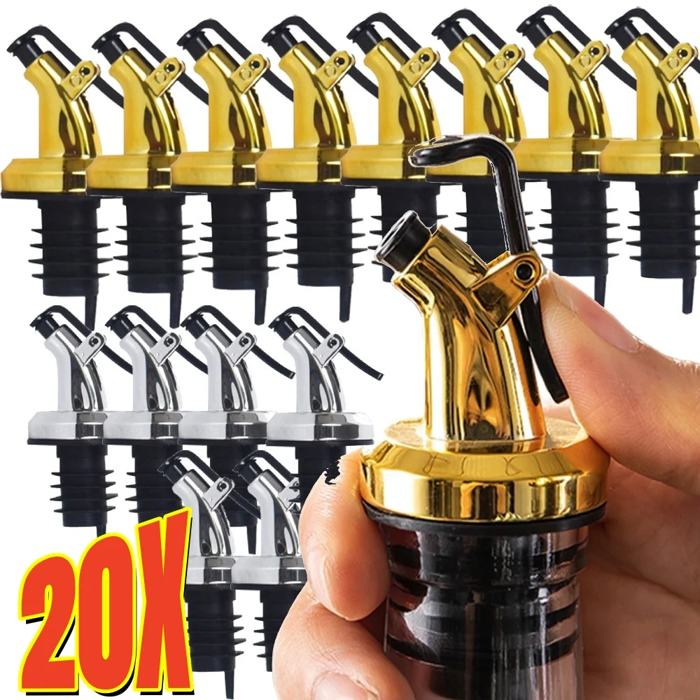 

1-20PCS Oil Bottle Stopper Lock Plug Seal Leak-proof Nozzle Sprayer Oil Bottle Stopper Cap Liquor Dispenser Wine Pourer Gadgets