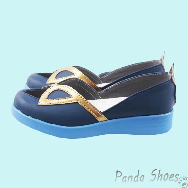 Genshinimpact Baizhu Cosplay Shoes, Anime Game Cos, Blue Boots, Comic Baizhu Costume Prop Shoes, Halloween Party