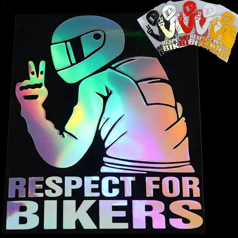 1/2/3 peças Adesivo de Vinil Resistentes à Água para Motociclistas - Decalque para Capacete e Carro - Design Fácil de Aplicar e Remover