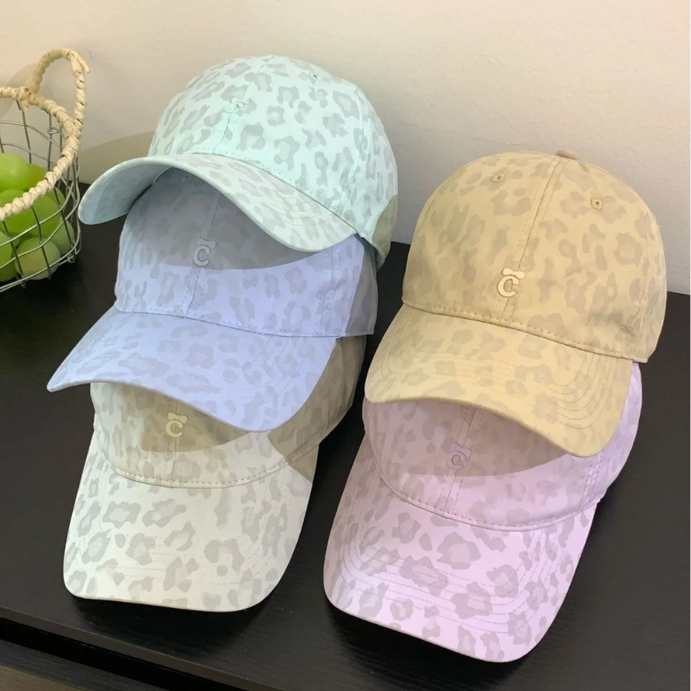 

Creative Leopard Print Baseball Cap Peaked Sweet Leopard Print Hat Sunscreen Fashion Cotton Baseball Cap Summer