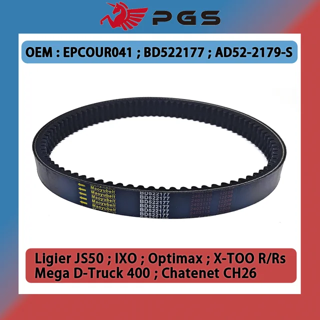Pasek napędowy PGS 904x30 do Bellier JADE B8 Ligier JS50 IXO Optimax X-TOO Rs Mega D-Truck 400/EPCOUR041 BD522177 AD52-2179-S