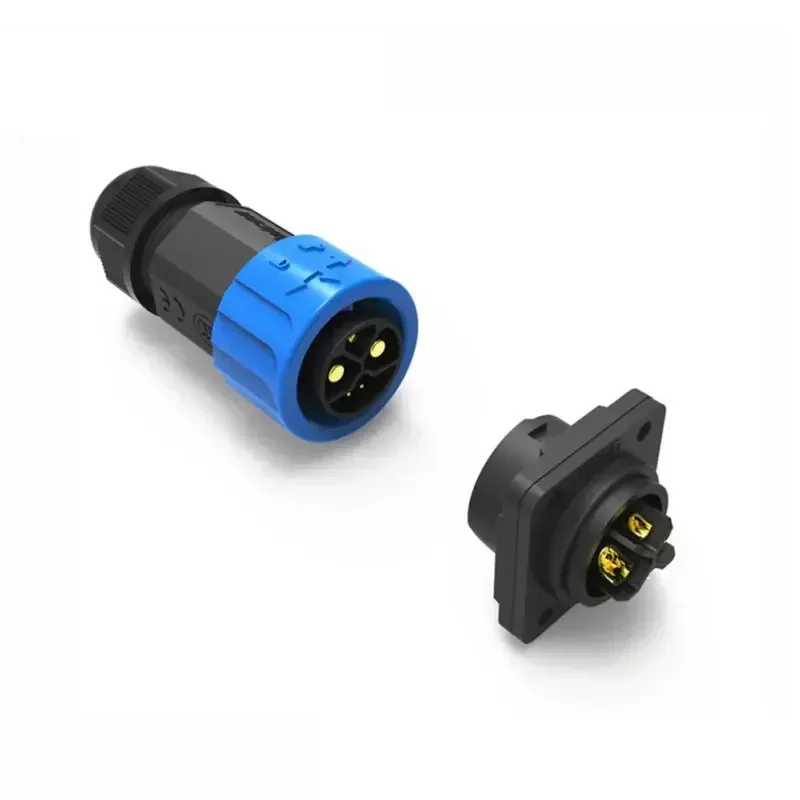 M23 50A 2+1+5 Lithium Battery Connector Waterproof IP67 Male Female Plug Socket New Energy Electric Bicycle Charging Port Cable