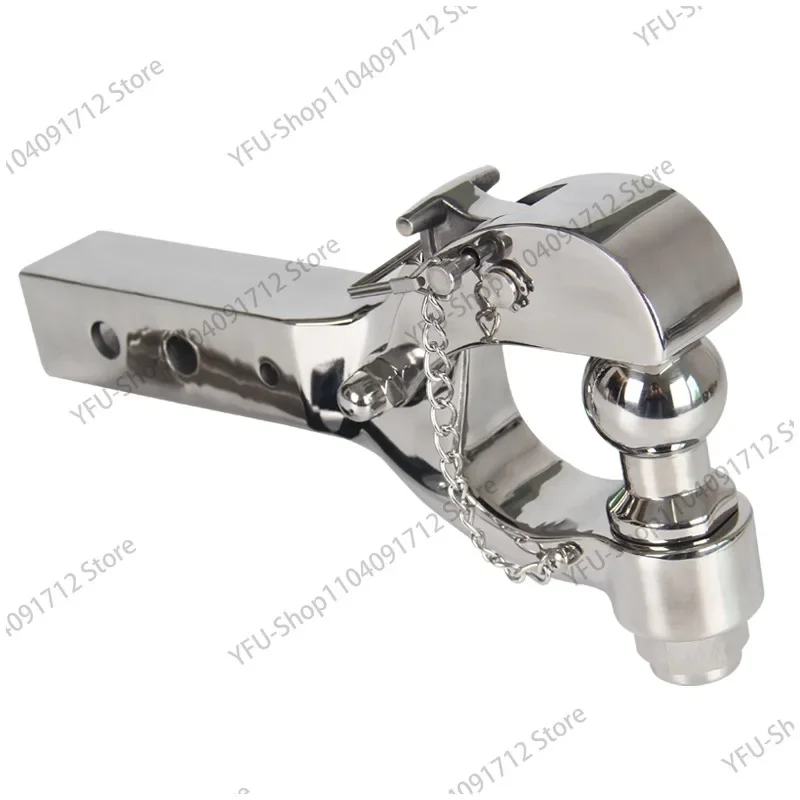 

Stainless steel cast battle axe trailer hook,5cm X 5cm Standard square mouth tube arm,Fixed installation of locking pin