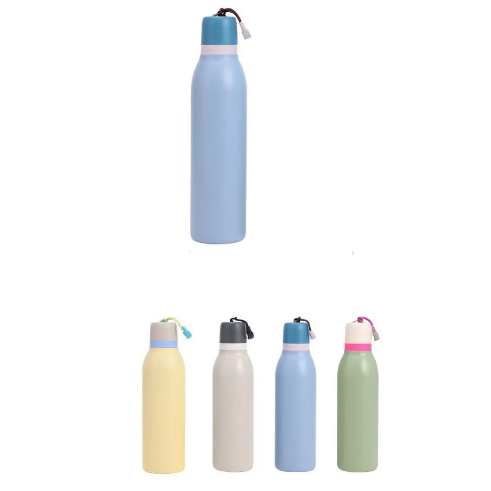 Bouteille isolée Portable de grande capacité, bouilloire de sport anti-fuite en acier inoxydable, flacon sous vide minimaliste à la mode pour randonnée