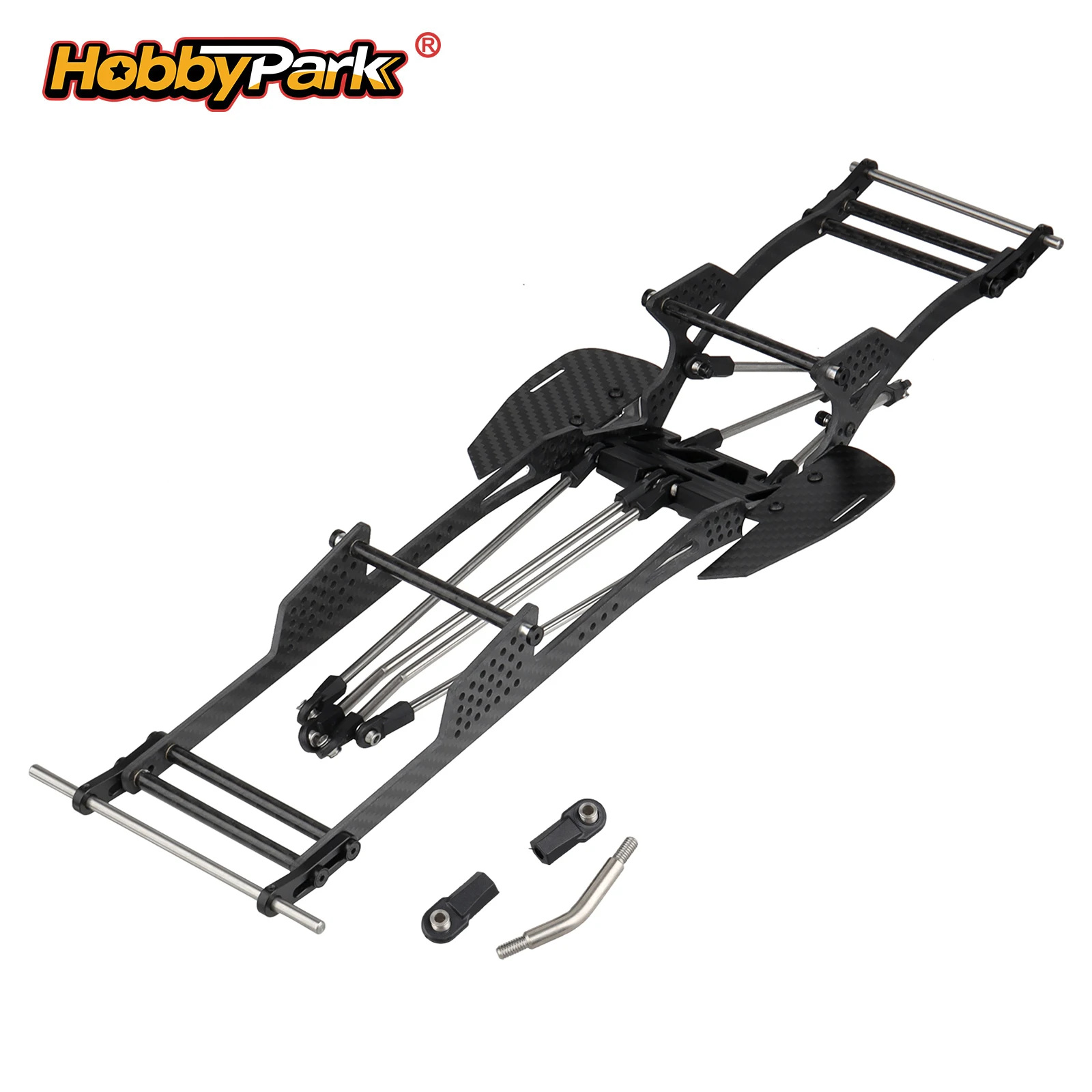 Hobbypark Carbon Fiber LCG Chassis Kit for Axial SCX10 SCX10 II Capra 1.9 UTB and Other 1/10 RC Crawler Car