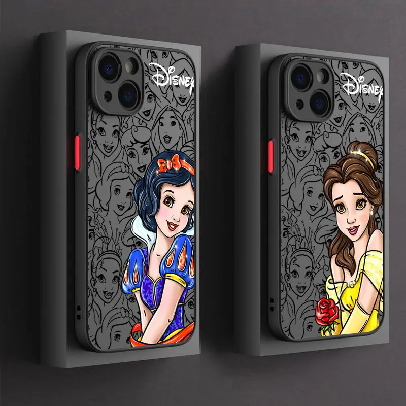 Schneewittchen Bella Rapunzel Prinzessin Handyhülle für iPhone 17 16 15 Pro Max Hülle 14 13 12 11 Pro Max 16e 17e Air X 7 8 Plus Cover