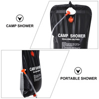 2 pcs Solar Shower Bag for Camping Hiking 20L Capacity Leak Proof Lightweight Foldable Outdoor Tool Portable Water Bag Camp Use