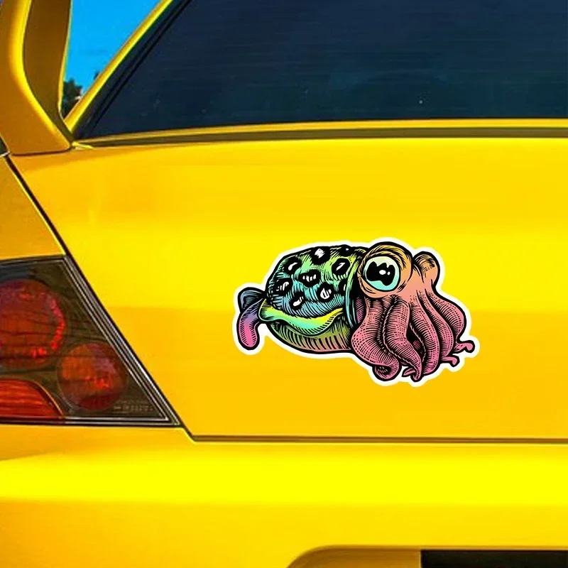 1Pc Squid Car Sticker, Waterproof Self-Adhesive Vinyl Decal for Bumper Rear Window Laptop Auto Decor