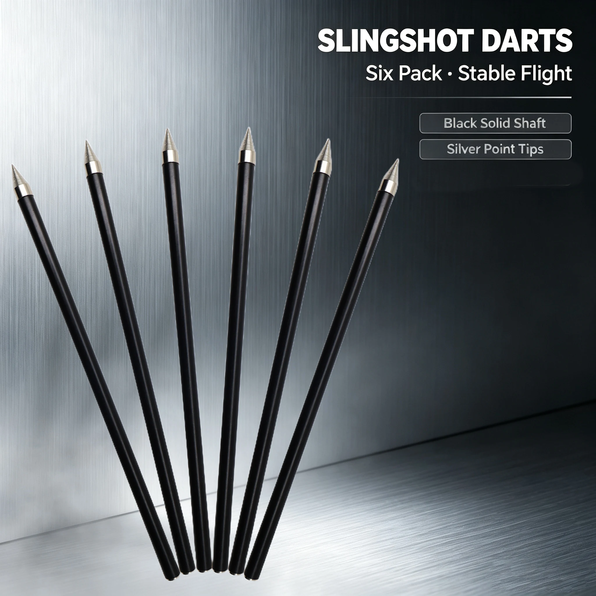 No-Fletching Straight Slingshot Darts with Cone Tip for Outdoor Target Practice & Precision Sports Gear