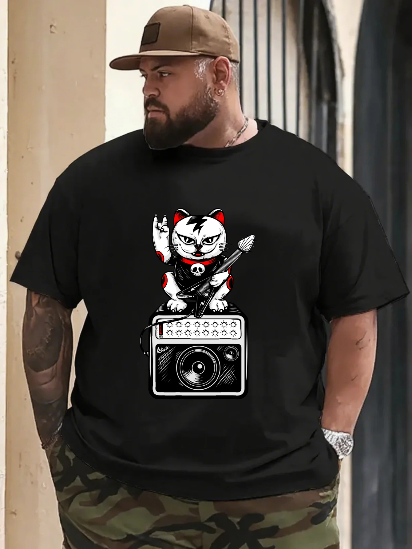 

Retro Bald Eagle Graphic T-Shirt for Men, Patriotic Style Short Sleeve Tee, American Eagle Print Tops