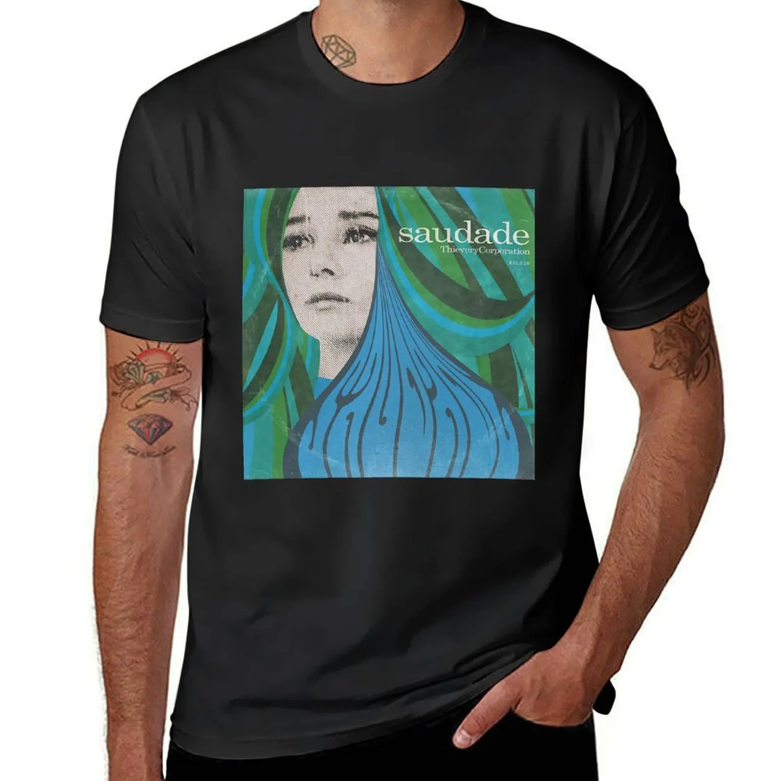 

Thievery Corporation- Saudade Sticker T-Shirt animal prinfor boys T-shirts oversize vintage t shirts funny t shirts for men