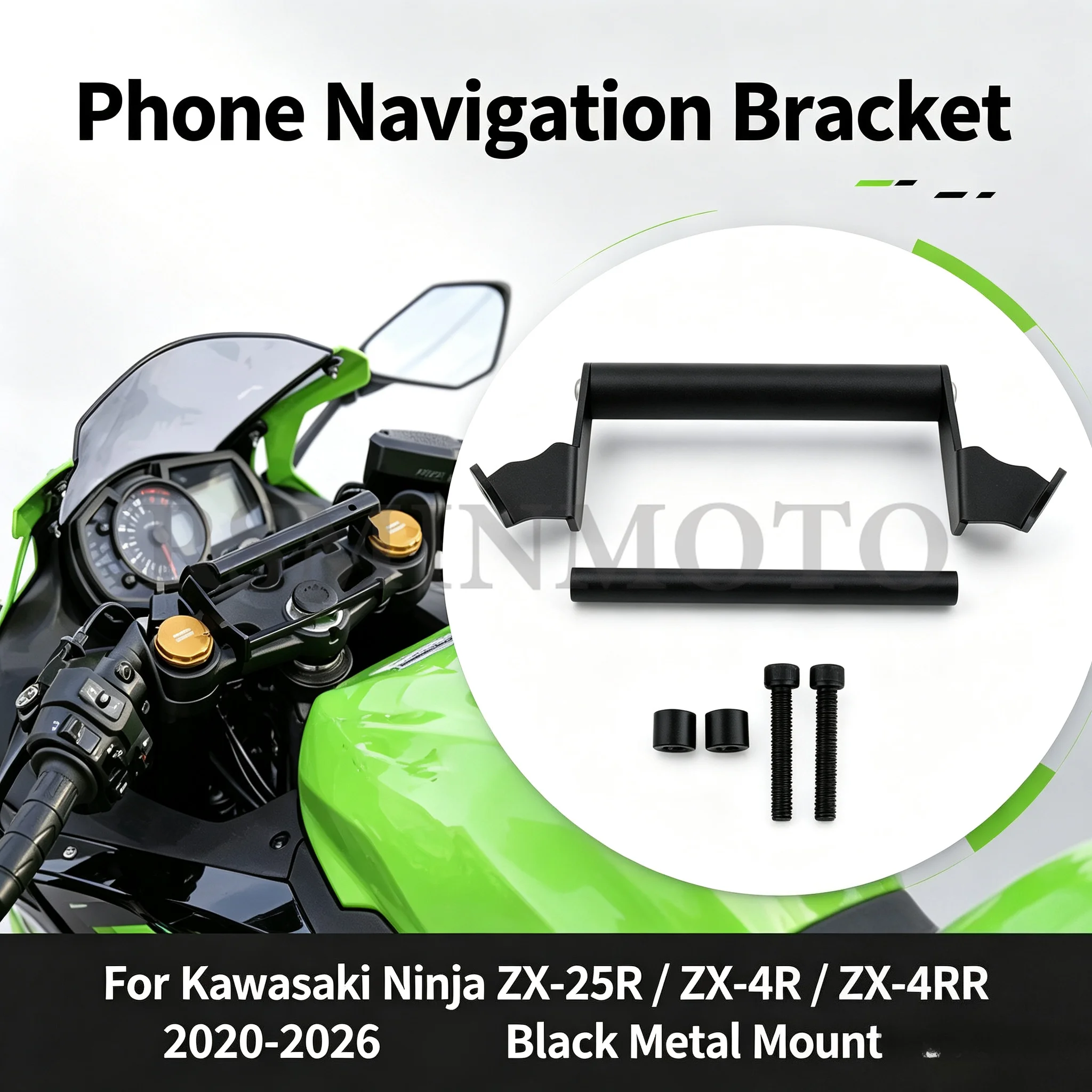 For Kawasaki Ninja ZX 25R 4R 4RR 2023-2026 Motorcycle Accessories Mobile Phone GPS Navigaton Plate Bracket Bar Mount ZX-25R ZX4R