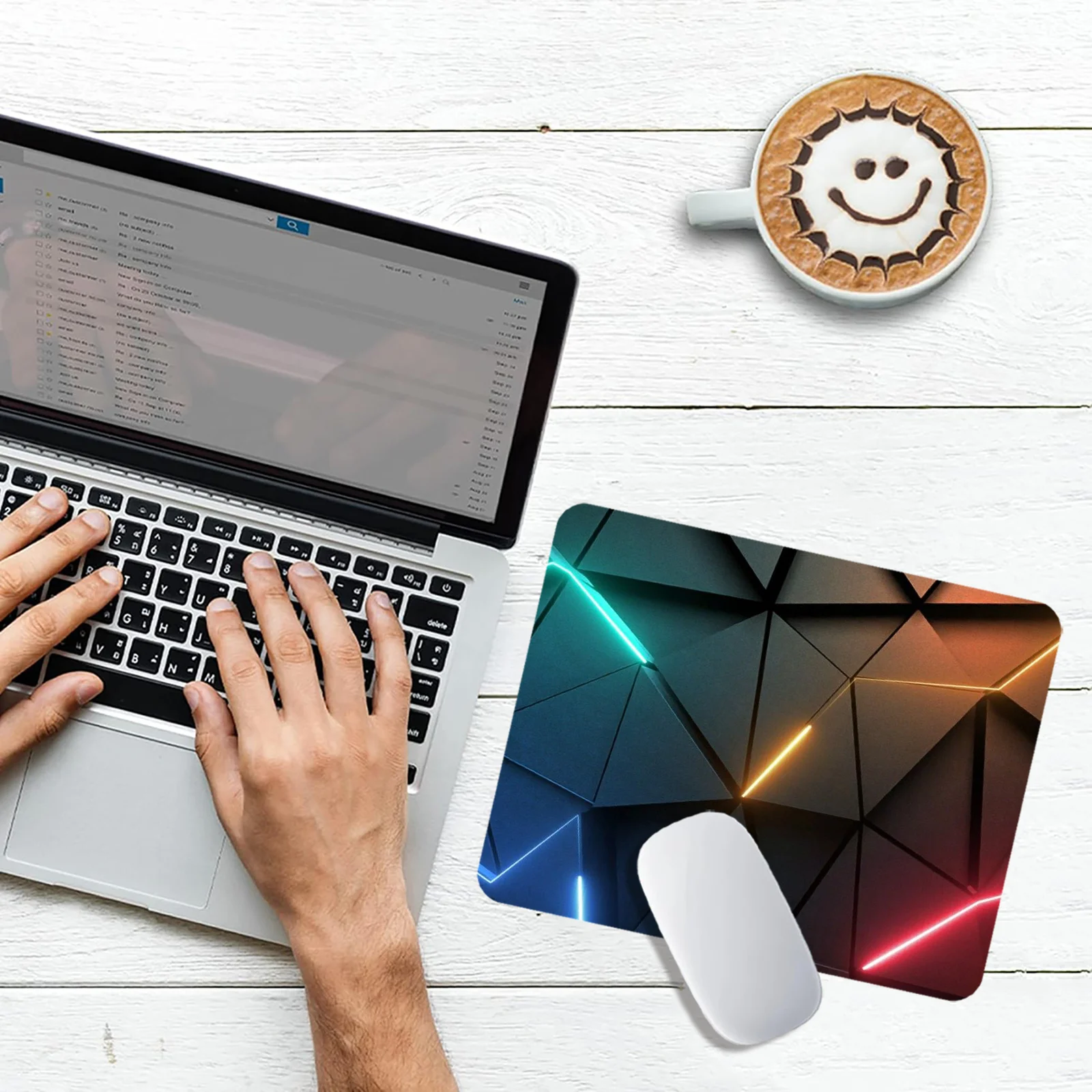 Mouse Pad Desk Pad Extended Mouse Mat 31.5x11.8in Large Computer Keyboard Desk Mat Desk Pad with Non-Slip Base and Stitched Edge