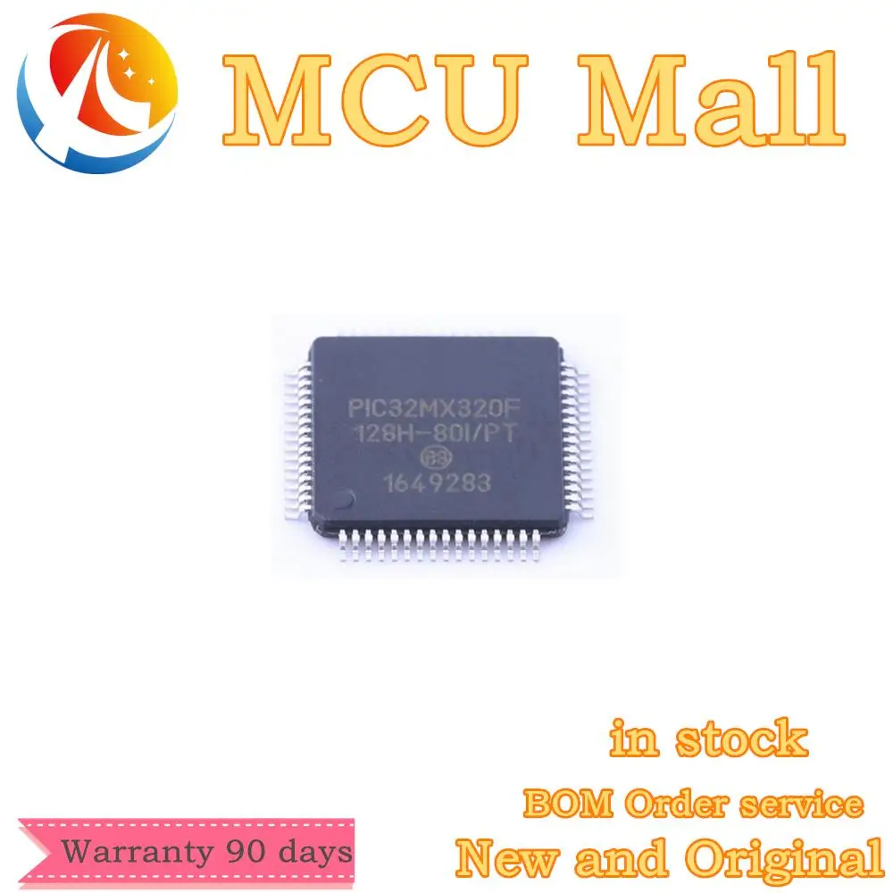 in stock 1PCS  PIC32MX320F128H-80/PT PIC32MX320F128H 32MX320F128H QFP IC