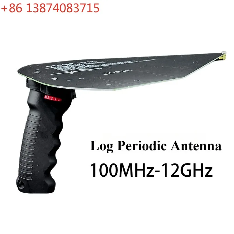 HTOOL HT12 Handheld Passive Log Periodic Antenna 0.1-12GHz Direction Antenna Highly Accurate Gain 7~12dBi Built-in Handle