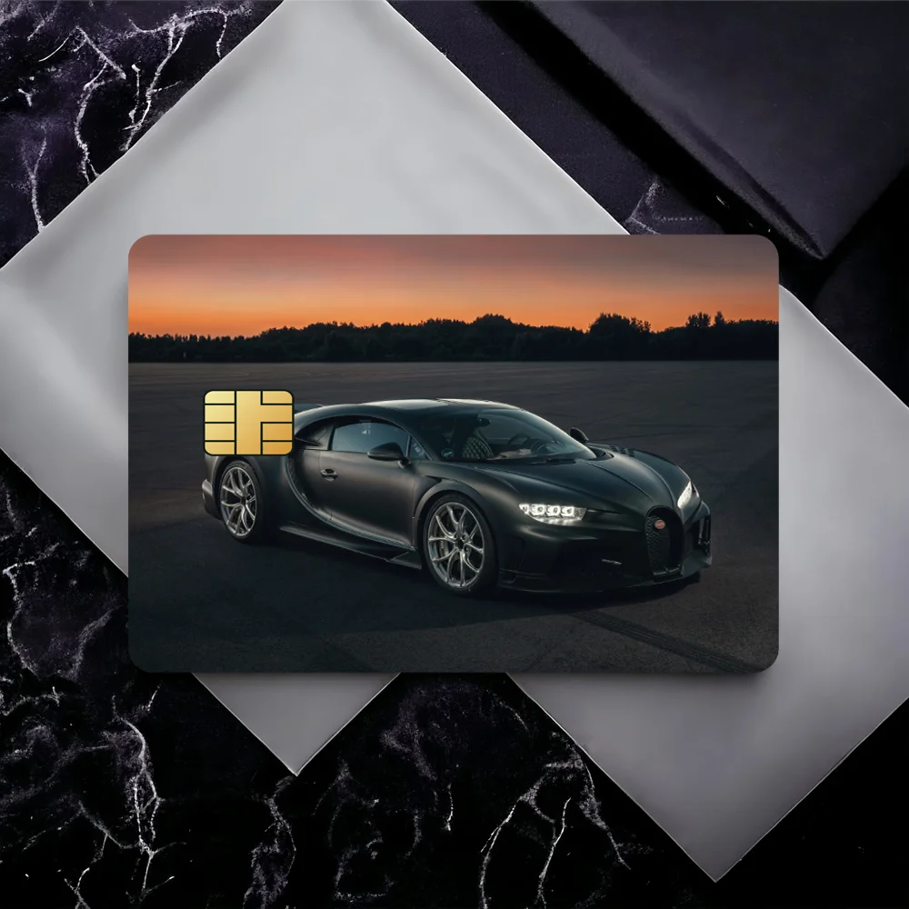 Bugattis Sports Car Poster Anti-Scratch Decorative Waterproof Small Chip 4PCS Card Sticker New