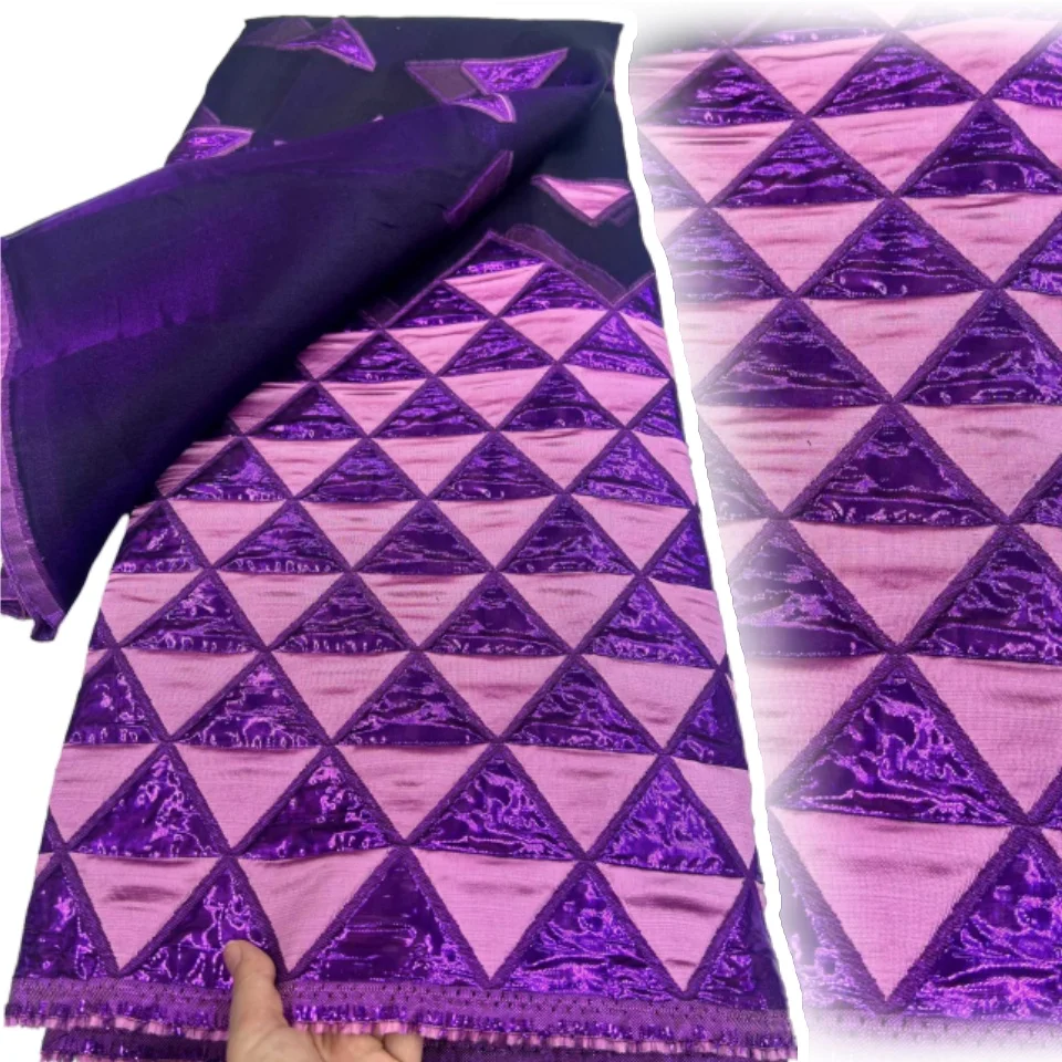 

New Brocade Jacquard Lace Fabric French Lace Fabric High Quality African Nigerian Lace Fabric 5 Yards for Party Dress SZ1364