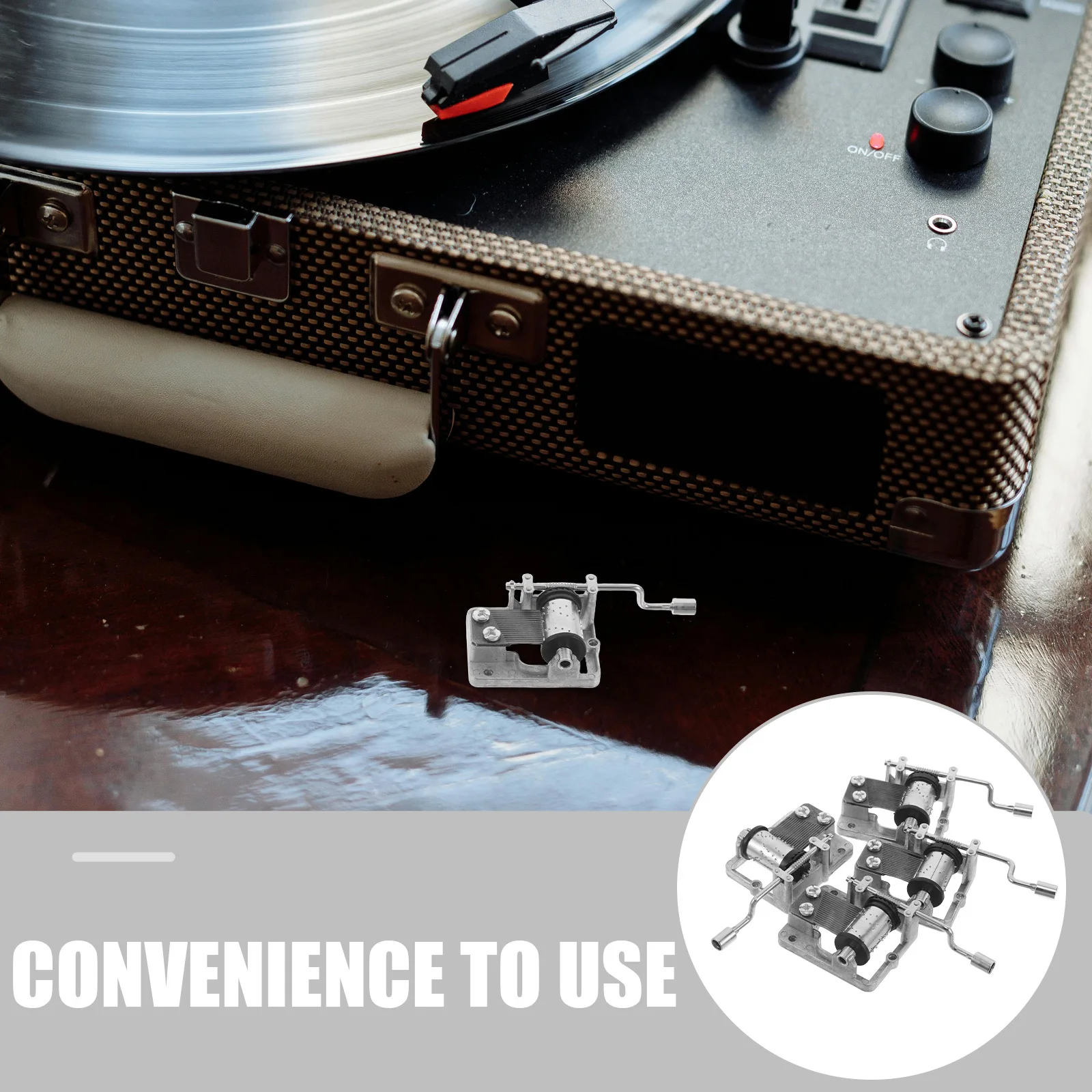 4개 미니 뮤직 박스 메커니즘 세트 DIY 수동 작동 음악 장치 선물 수리 및 창의적 공예용