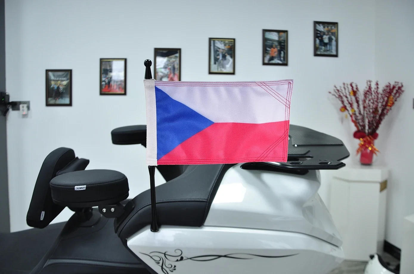 Untuk Honda Gold Wing GL1800 motor Flagpole Czech 2018-2024 tiang bendera Kit bagasi alat braket Flagpole Moto Tour Panical