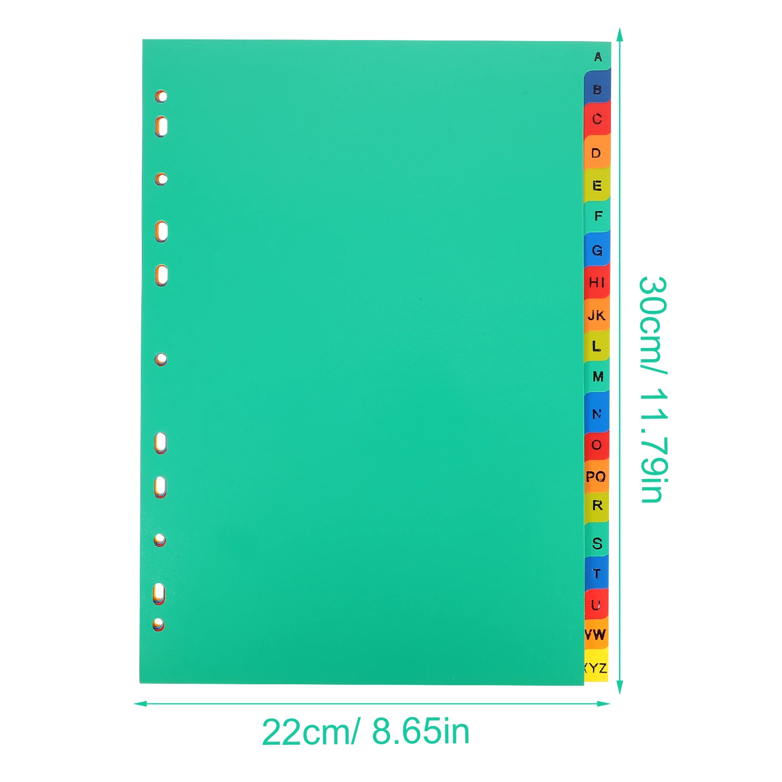 21 Pcs Note Pads A4 Separated Loose Leaf Punched Binder Dividers Loose-leaf Page Markers File Office Folder Tabbed File Book