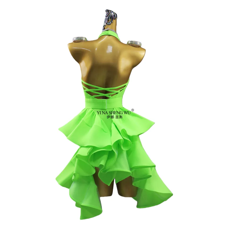 Nuevo vestido de baile latino para mujer 2026, traje de baile Sexy, ropa de escenario, traje de práctica de competición, fiesta para niñas, deporte, graduación, chico Samba