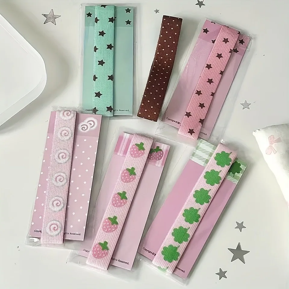 

Elastic band suitable for A7 M5 plan notebook, cute star, suitable for scrapbook, cute strap, elastic band, storage strap