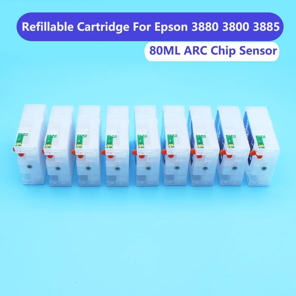 

3800 Printer Cartridge Refillable Ink Cartridges for Epson Stylus Pro 3800 3880 Printer with Auto Reset Chip Sensor ARC Parts