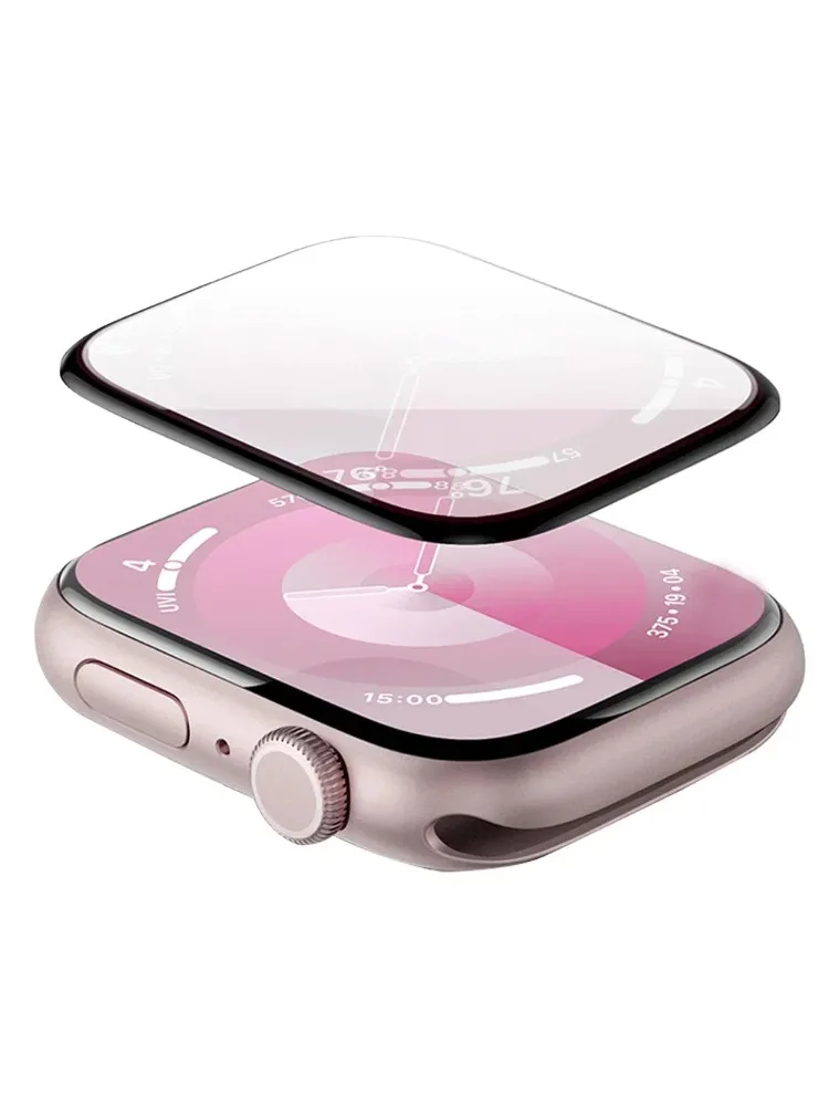 Displayschutzfolie für Apple Watch Series 9-8-7-6 5 4 Se Ultra-2 49mm 41mm 45mm 40mm 44mm 3D (Nicht aus gehärtetem Glas) Zubehör