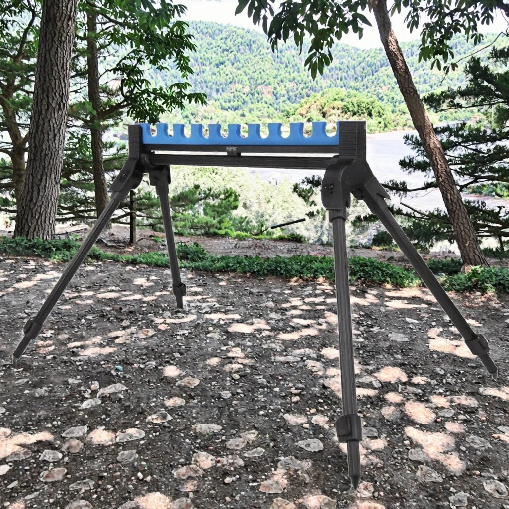 

New Design Blue Aluminium Durable Fishing Rod Holder Portable Fast Folding Professional Lake Pole Fishing Snapper Bracket