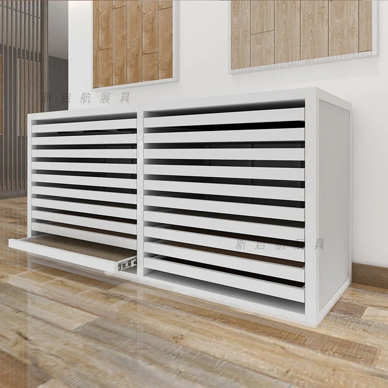 Nakajima Terrace Wood Floor Display Rack Drawer Type Stone Swatch Showcase Tile Pull Sample Display Rack Vertical Floor Type