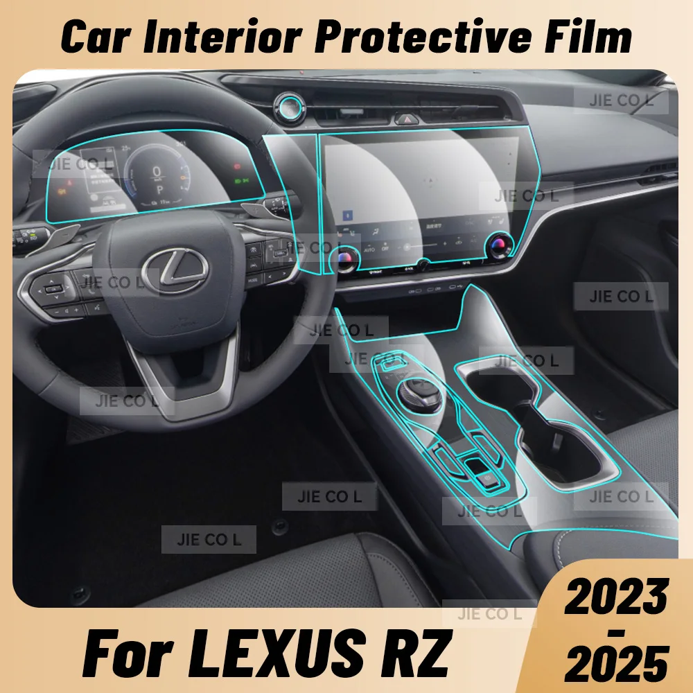

For LEXUS RZ 2023 2024 2025 Anti-scratch Car Interior Transparent TPU Film Center Console Dashboard Navigation Protector Sticker