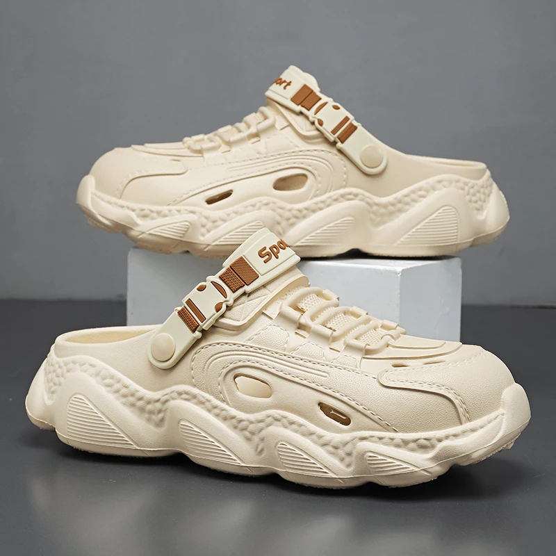 

Summer Men's Super Light Sandals Fishing Driving Outdoor Jogging EVA Flat Waterproof Sneakers Thick Sole Slip-On Casual Shoes