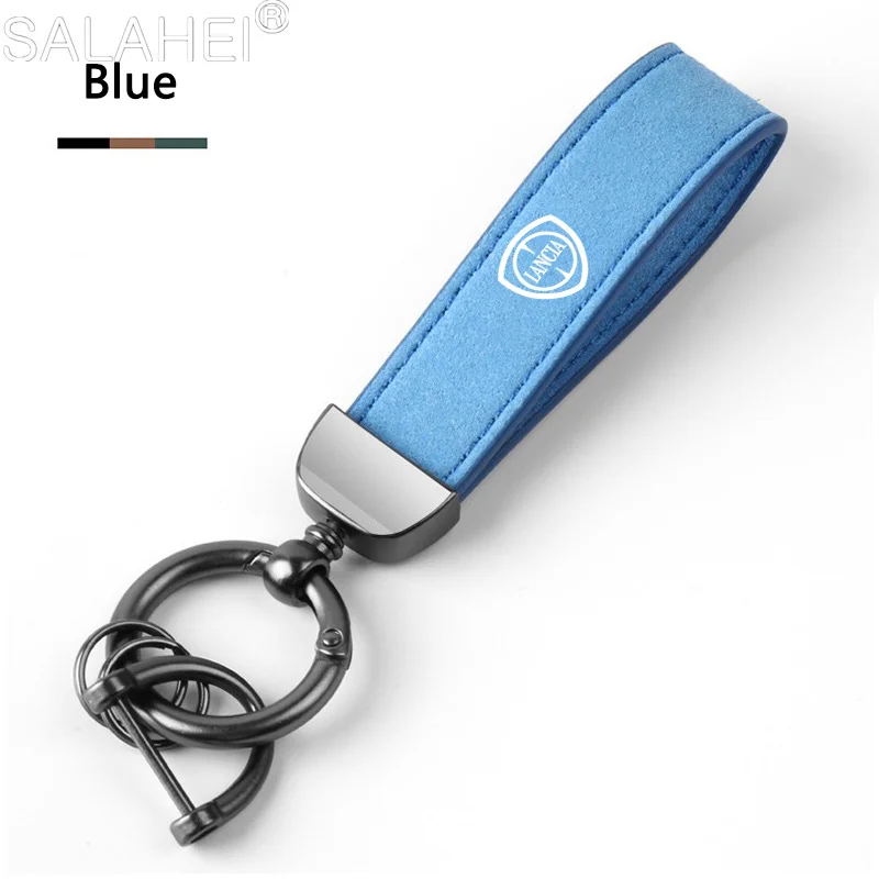 Metal Car Styling Fashion Suede Keychain Breloki 4s Prezenty Dla LANCIA Delta Ypsilon Lybra Musa Kappa Voyage Akcesoria Samochodowe