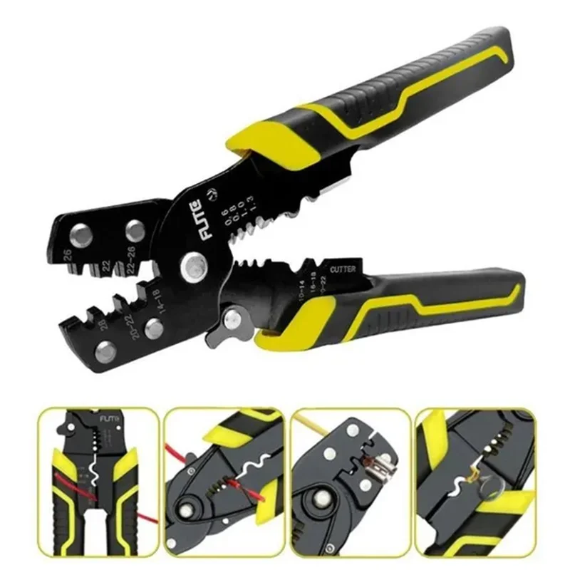 Imagem -02 - Multifuncional Wire Stripper Alicate Crimper Cortador de Fio Wire Crimping Tool Cabo Stripper Ferramentas de Fiação Ferramenta Manual Multifuncional