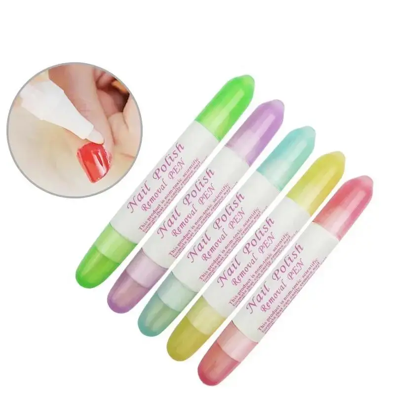 Novo 5 pçs/10 pçs caneta corretora de arte do prego remover erros + 3 dicas mais novo unha polonês corrector caneta limpador apagar ferramentas manicure