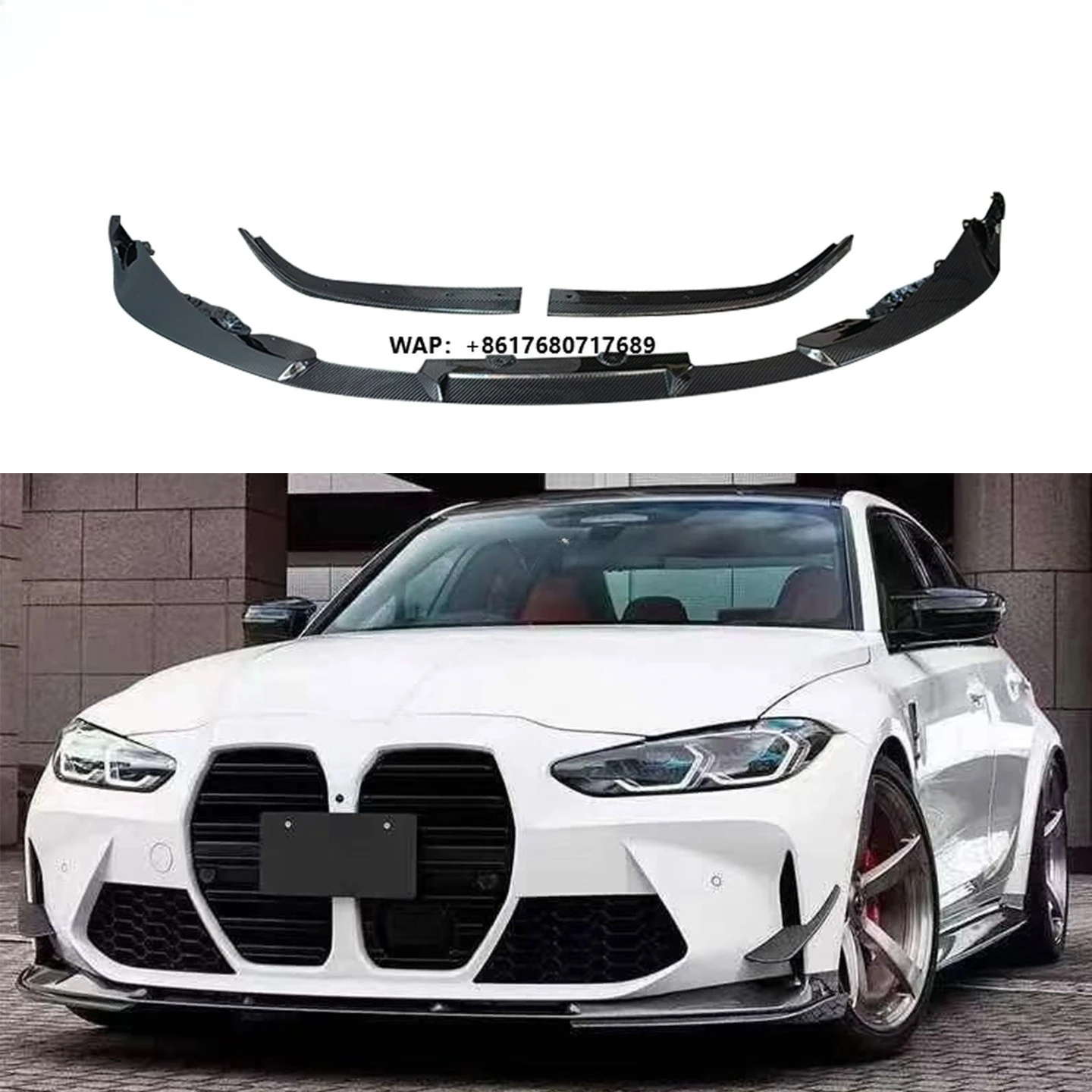 

Hight Quality Dry Carbon Fiber 3D Style Front Lip for M3 G80 M4 G82 G83 Body Kit Front Bumper Splitter Chin Spoiler