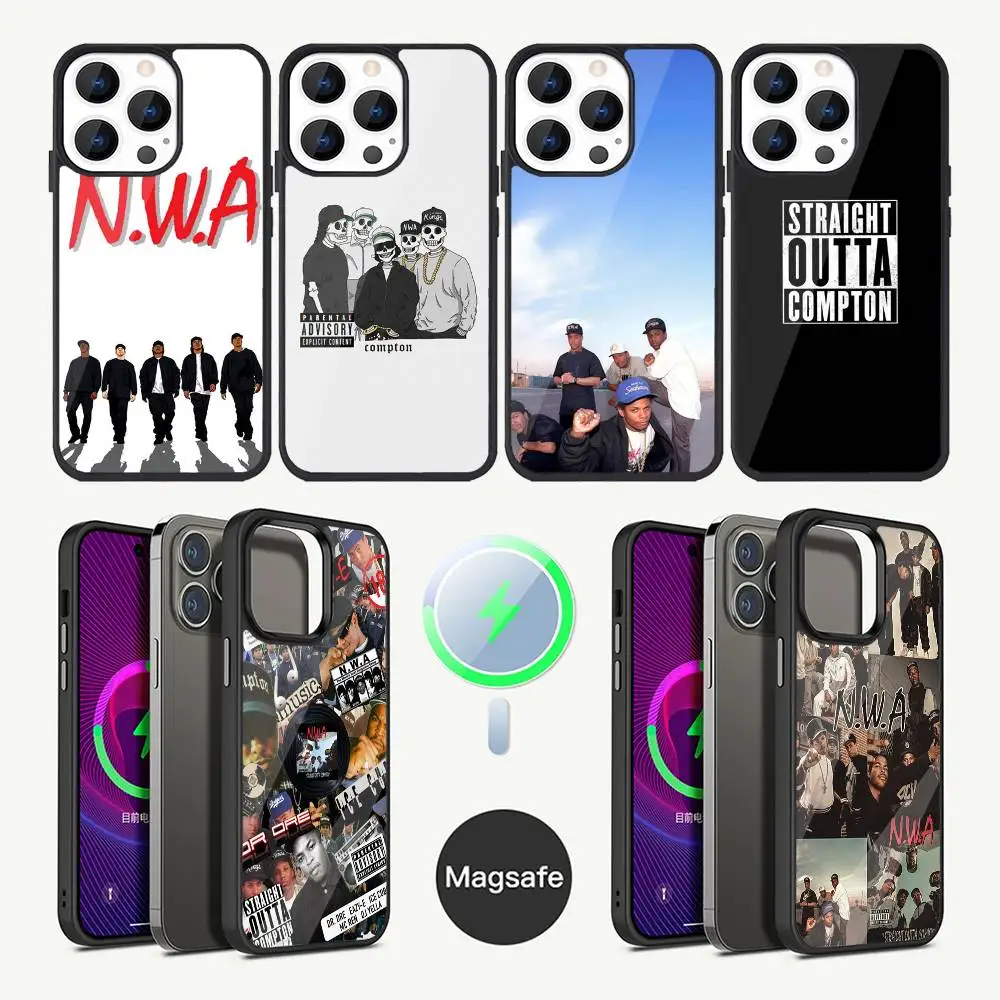 N-NWA Rap Handyhülle für iPhone 17,16,15,14,13,12,11,Plus,Pro,Max Mini Magsafe magnetisches kabelloses Laden