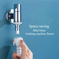 Brass quick-opening washing machine automatic water stop valve universal installation G1/2