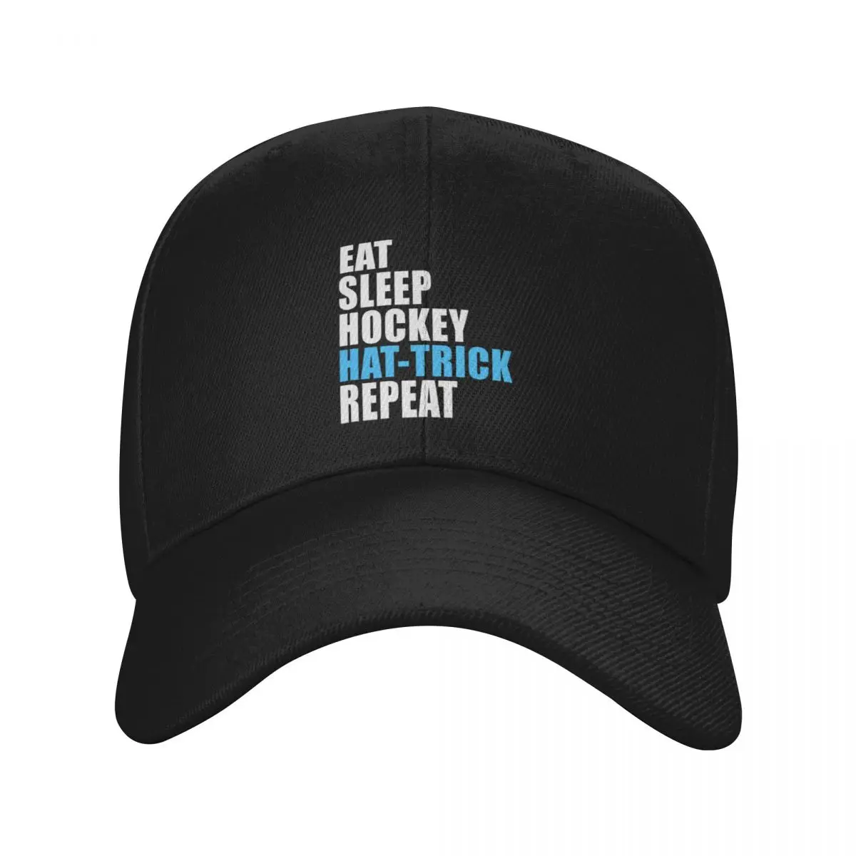 Eat sleep hockey hat-trick repeat II Baseball Cap custom Hat Sun Cap Uv Protection Solar Hat For Women Men's