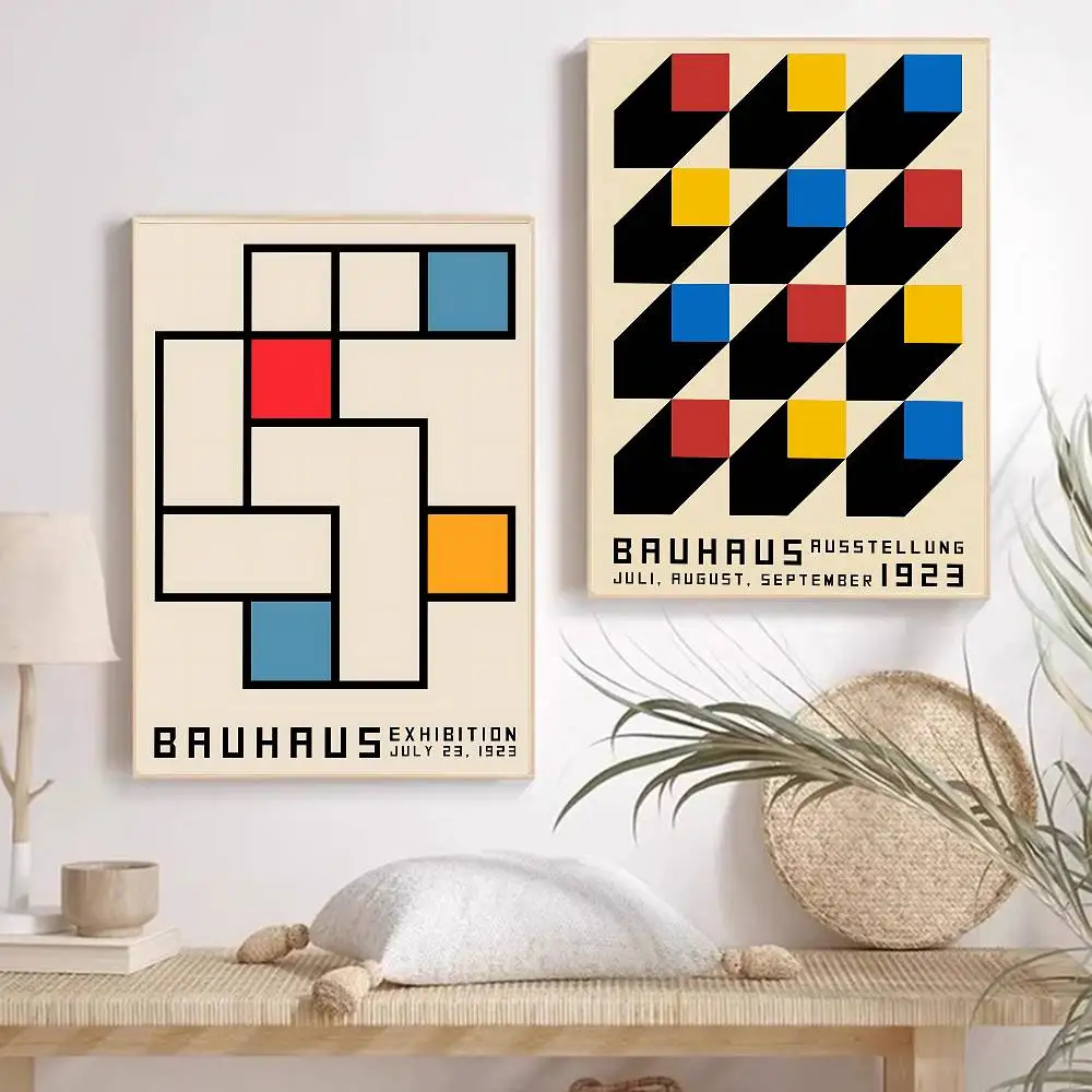 بوهو مجردة باوهاوس خط الهندسة الشمال الكلاسيكية خمر الفيلم الكلاسيكي الملصقات HD جودة ملصق جدار الفن اللوحة دراسة