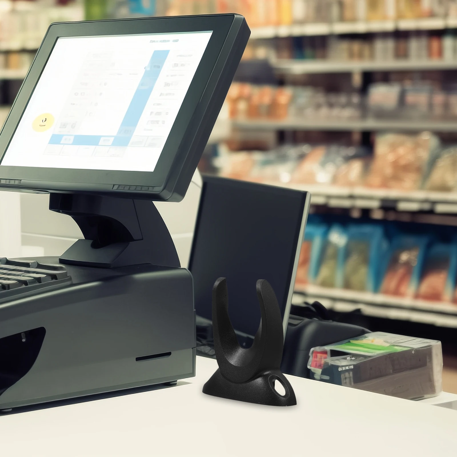 Barcode Scanner Stand Plastic Holder For Handheld Reader Supermarket Mall Scanning Scanner Stand For Wall Tool Rack Bracket