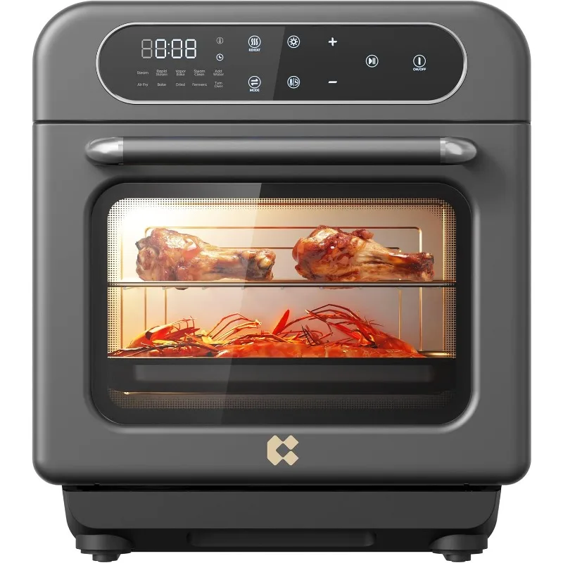 

Air Fryer Steam Oven Countertop Mini Toaster Oven with Steam, Rapid Steam, Air Fry, Vapor Bake, Steam Clean, Bake