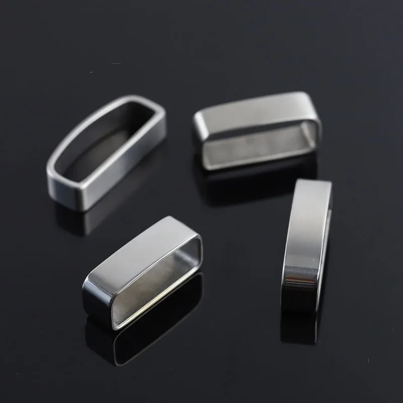 3.5 Cm 4 Cm Width Stainless Steel Belt Loop Keepers Leather Belt End Craft Fitting Accessories